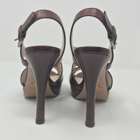 Prada Brown Leather Heels - Picture 5 of 7